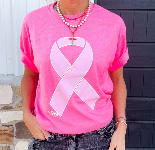 Breast Cancer Ribbon Tee