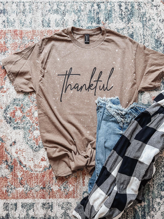 Bleach Splatter Thankful Tee