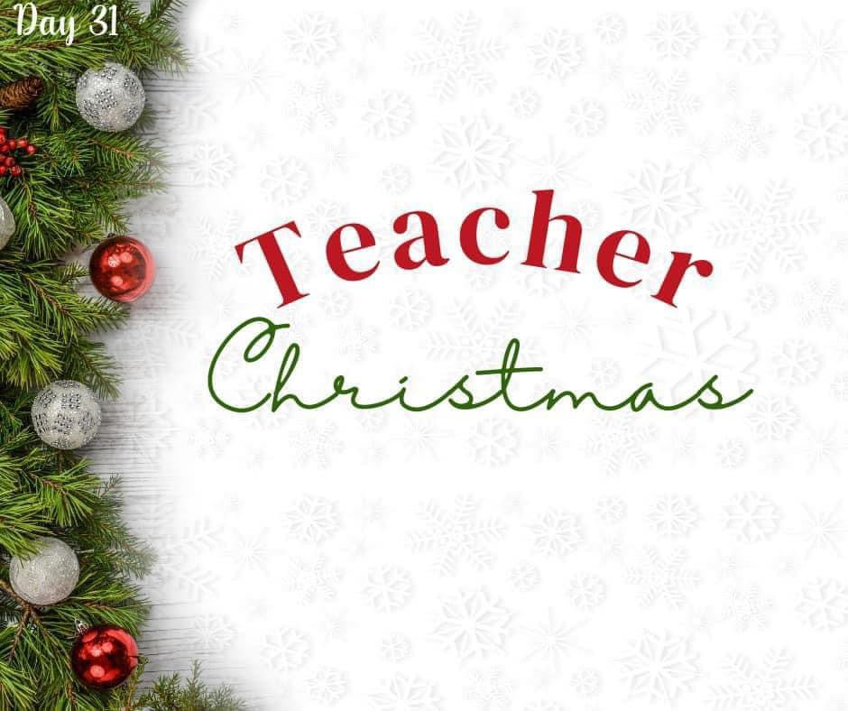 Teacher Christmas Tee Drop