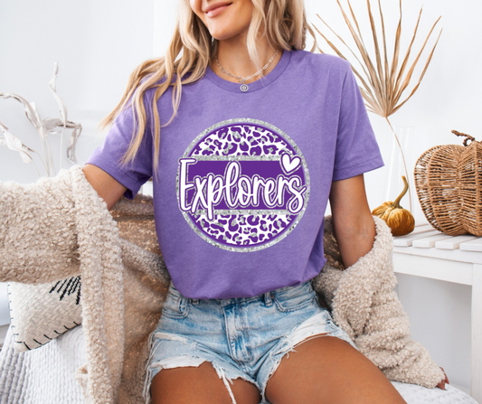 Purple Circle Columbia Explorers Tee